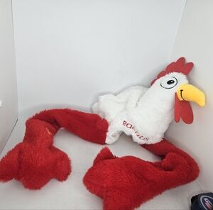 Krewe of Bacchus Chicken Mardi Gras Hat Light Up Wings Move Rooster Plush.  Hat
